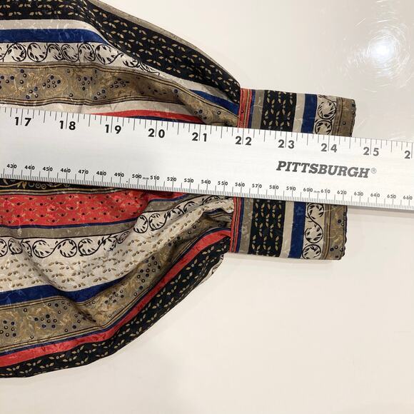 NWOT EVAN PICONE Top 14 Vintage Stripe Jacquard Asymmetric-Button-Collar Ruched - Picture 14 of 14